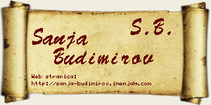 Sanja Budimirov vizit kartica